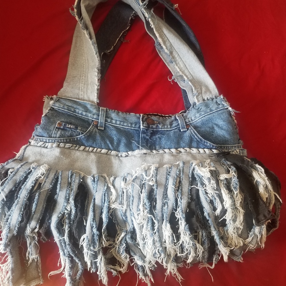 Handmade levi handbag